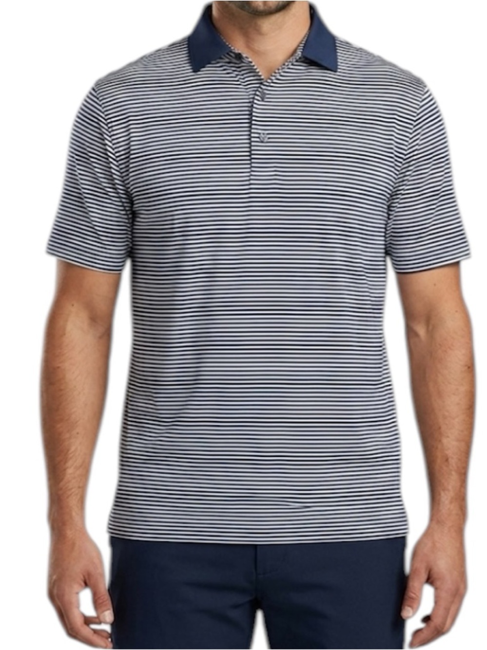 FootJoy Green White Stripe Pullover Collared Athletic Golf Shirt Men Size Large